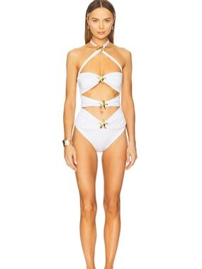 Diamond seastar one piece & COUPE SEASTAR CUT OUT MINI SKIRT - PEARL